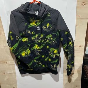 Adidas Originals Big Trefoil Mens Printed Polar Fleece Hoodie